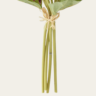 Flexible wired stems of the artificial Burgundy Real Touch Sunflower Bundle designed for natural floral arranging.