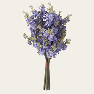 15.5 inch artificial purple faux lilac bundle featuring realistic Real Touch greenery, delicate faux blossoms, and flexible stems for spring arrangements, bridal bouquets, and everyday decorating.