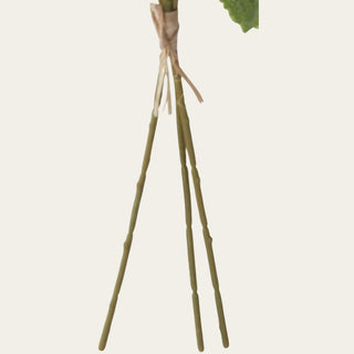 Stem detail of the artificial White Berry & Herb Bundle showing wired stems, realistic foliage, and bundled construction for floral styling.
