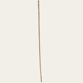 Close-up of the 35 inch cream flocked pampas grass stem showing the slender brown wired construction beneath the soft cream textured plume.
