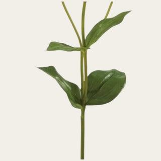 Detailed view of the Creamy Blush Real Touch Lisianthus stem featuring flexible wired construction and realistic foliage designed for shaping, arranging, and pairing with peonies, dahlias, roses, greenery, and seasonal floral arrangements year-round.