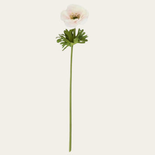 Single light pink real touch buttercup stem with soft lifelike petals and green stem