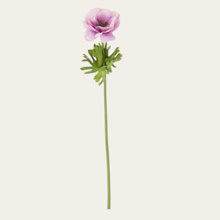 Single light purple real touch buttercup stem with soft lifelike petals and green stem