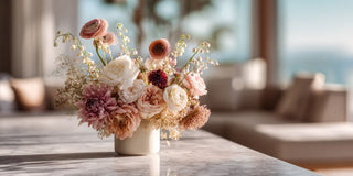 True Bloom Floral high-end spring time floral arrangement that includes light pink lily of the valley stems