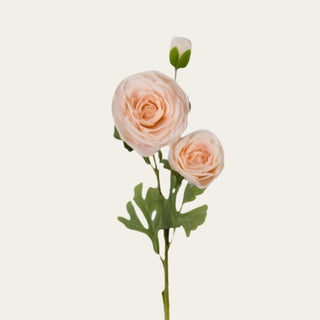 Close-up detail of Peach True Bloom Real Touch triple bloom ranunculus petals showing layered texture, soft tonal variation, and realistic bloom shaping for elevated floral styling and bridal-inspired arrangements.