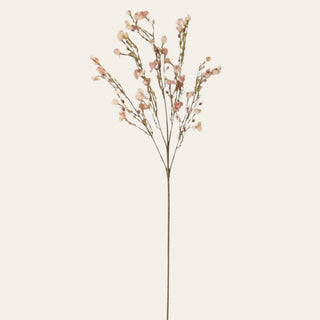 35-inch Faux Pink Chamelaucium Spray featuring delicate blush blooms and airy branching stems that pair beautifully with peonies, roses, eucalyptus, globe amaranth, and seasonal florals while adding height, texture, and graceful movement to arrangements from spring through early fall.