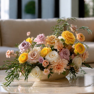 Yellow Ranunculus Real Touch Triple Bloom Stem - 25 Inch